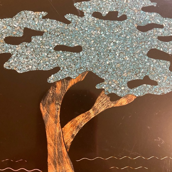 COUROC of MONTEREY Ca. Signed Morse CYPRESS Tree INLAID WOOD Tray 8.5”x12” - Picture 5 of 7